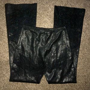 Sparkly black flare pants